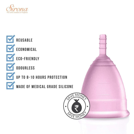 Sirona Reusable Menstrual Cup for Women Medium