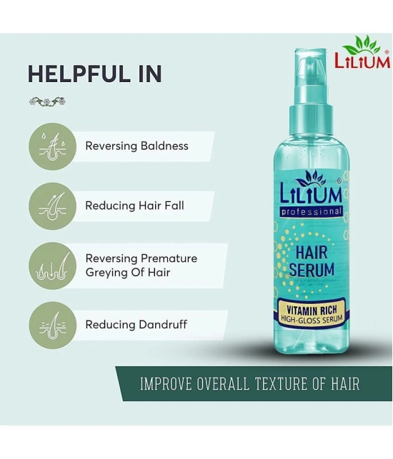 Lilium Hair Serum 50ml | Vitamin Rich High-Gloss Serum | Helps to Repair Dry Frizzy & Damaged Hairs