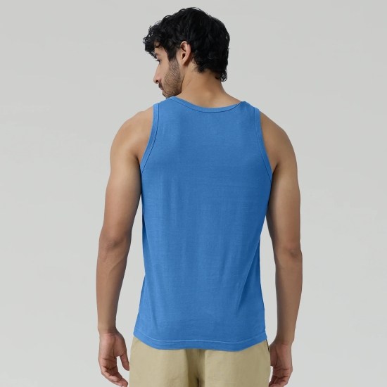 Renew Combed Cotton Tank Tops French Blue M