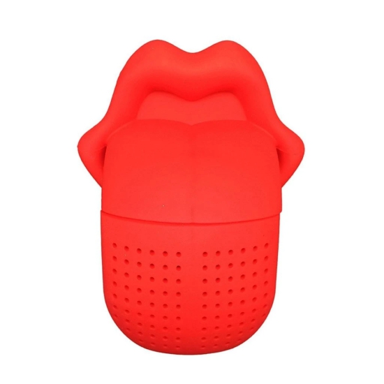 Tongue Shaped Big Lips Tea Maker Food Grade Silicone Tea Strainer (Assorted) PID42758