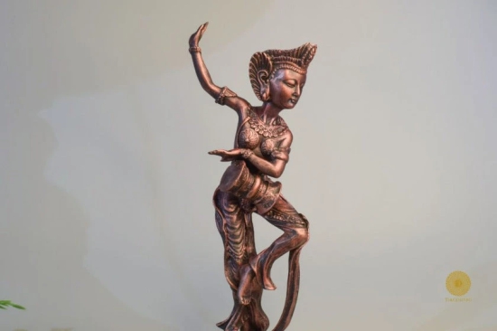 Classical Dance Pose Lady statue-Gold