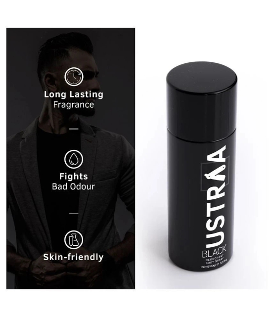 Ustraa Black Deodorant - 150ml & Hair Wax Matt Look Strong Hold -100g