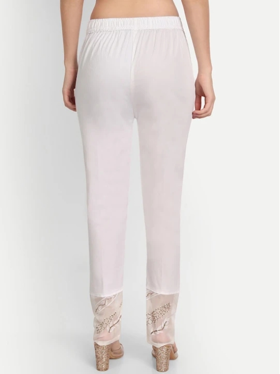 Women White Organic Cotton Trousers