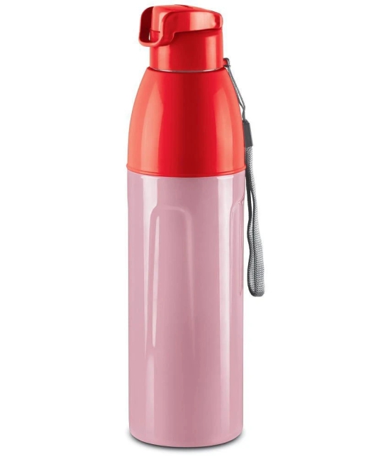 Milton Kool Convex 700 Insulated Inner Pet Water Bottle, 560 ml, Light Red | Easy To Carry | Leak Proof | School | Office | Gym | Hiking | Treking | Travel Bottle - Red