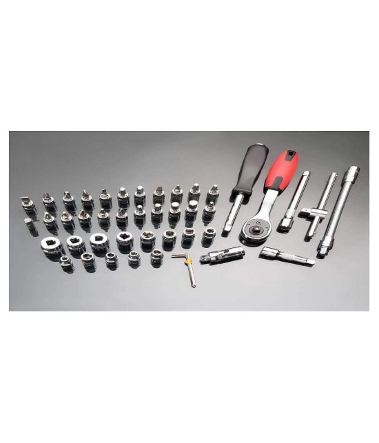 46 in 1 Pcs Tool Kit & Screwdriver and Socket Set Multi Purpose Combination Tool Case Precision Socket Set - Multicolor