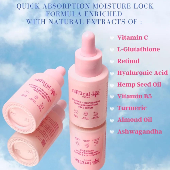 Vitamin C + Glutathione Glow & Brightening Face Serum 30 ml