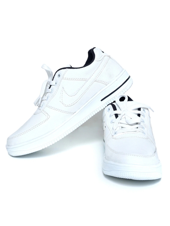 white lace up shoe