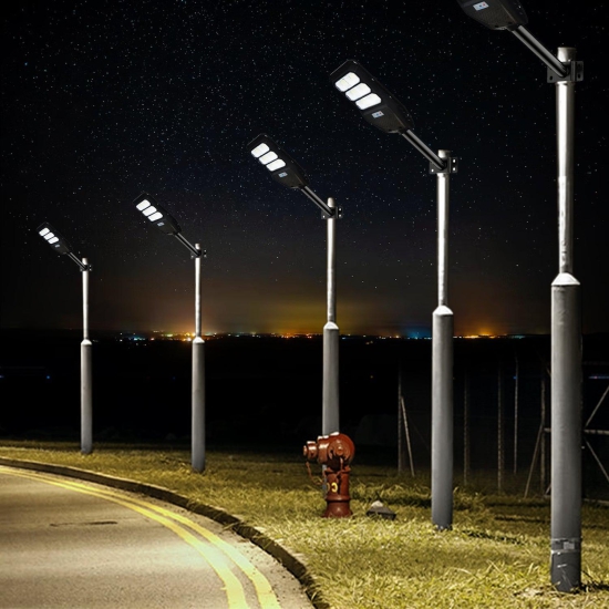 100 Watt Solar Street Light for Garden (White Light)-With Pole