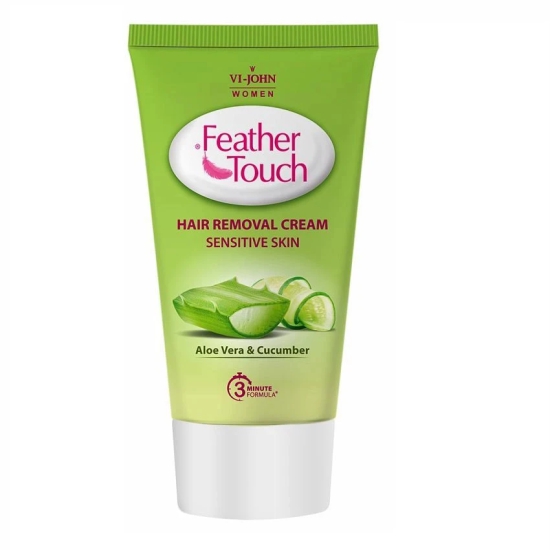 VI-JOHN Feather Touch Cucumber & Aloevera Hair Removal Cream for Sensitive Skin 40g Each - Pack of 4