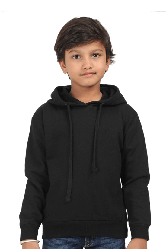 Kids Hooded SweatShirts-Black / 13-14 Years