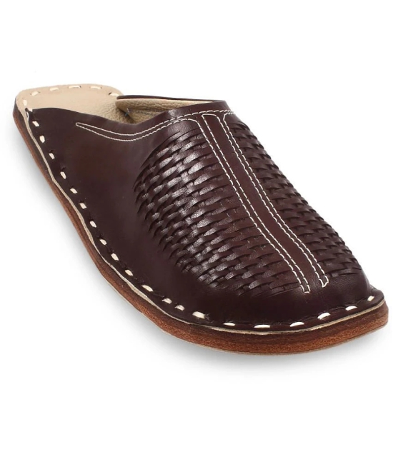 Apratim Brown Mens Mule - None