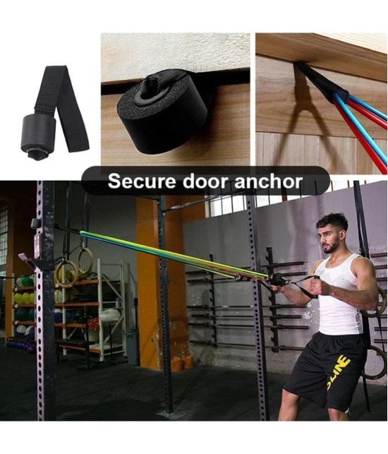 Resistance Tube Set with Foam Handles, Door Anchor, Ideal for Home & Gym - Multicolor