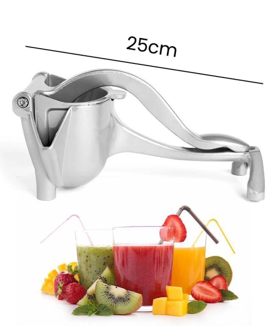 HOMETALES Aluminium Kitchen Tool Hand Press Juicer with Handle For Pulpy Fruits, (1U) - Silver