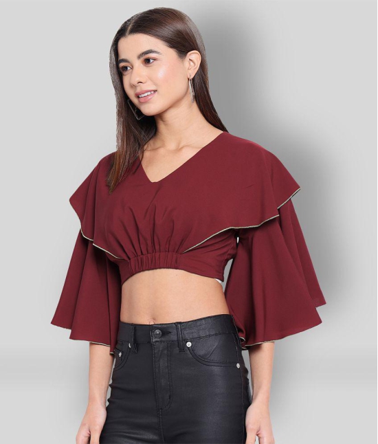 ALL WAYS YOU - Red Polyester Womens Crop Top ( Pack of 1 ) - 2XL