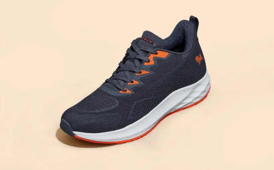 Sporty Casuals-Grey-Orange / UK 11