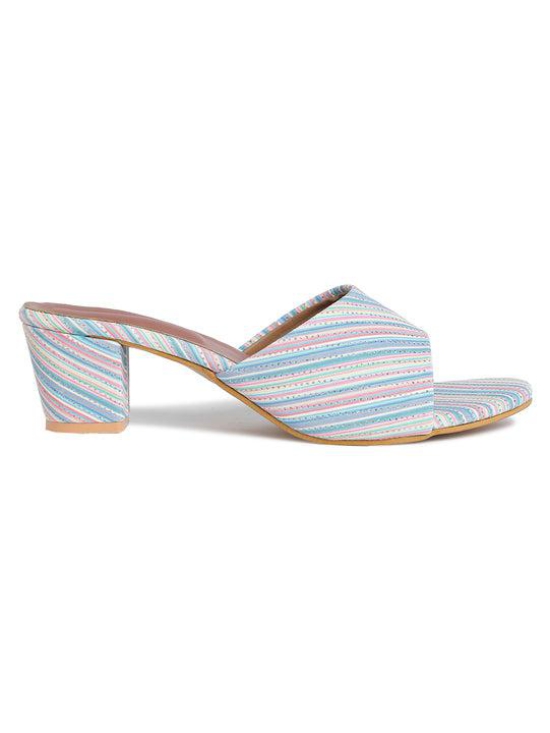 Mesmerizing Multicolored Stripe Heels for Women-37