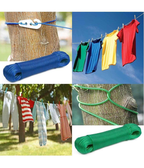 Plastic Coated Steel Cloth Drying Wire Rope Clothesline- 20 Meter