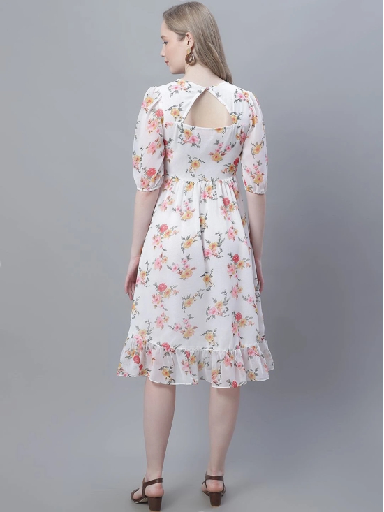 MINI & MING Floral Print Georgette Midi Dress