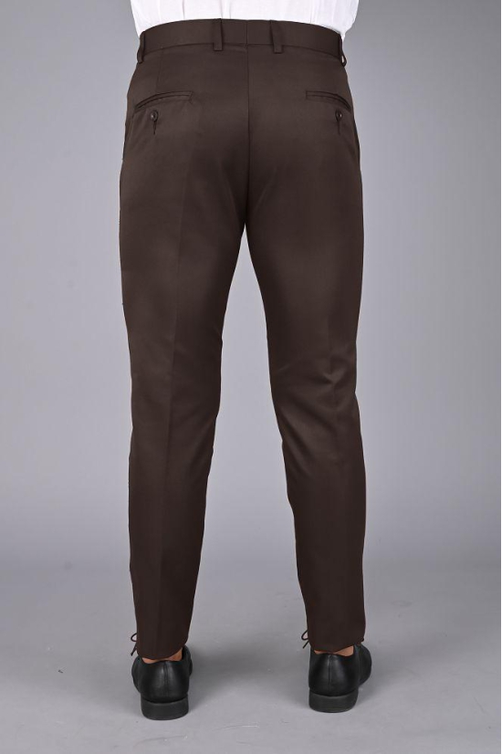 MANCREW - Brown Viscose Slim - Fit Men's Formal Pants ( Pack of 1 ) - None