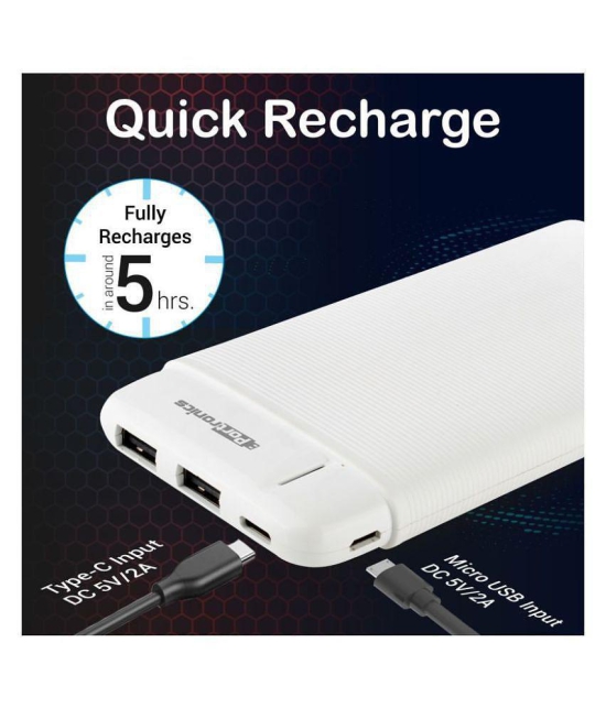 Portronics POR 1110 10000 -mAh Li-Polymer Power Bank White - White