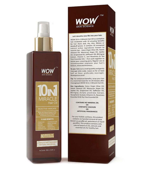 WOW Skin Science 10-in-1 Miracle Hair Oil - 200 ml