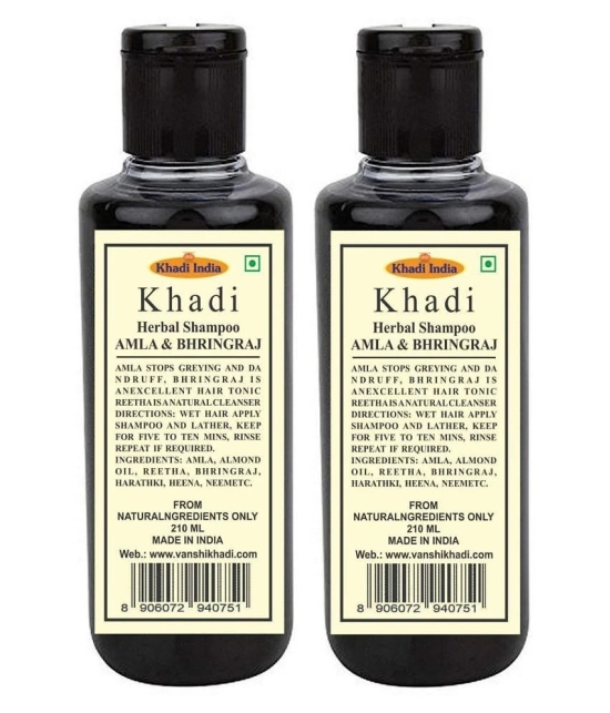 Khadi Herbal Amla Bhringraj Shampoo 420 mL Pack of 2