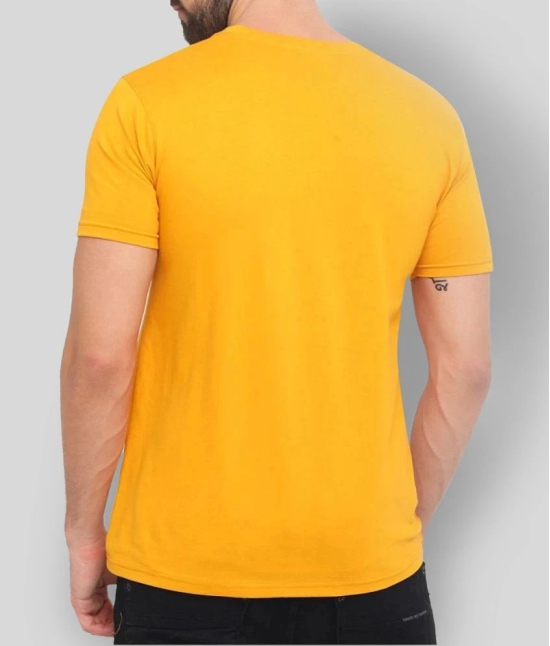 SKYRISE - Yellow Cotton Slim Fit Mens T-Shirt ( Pack of 1 ) - None