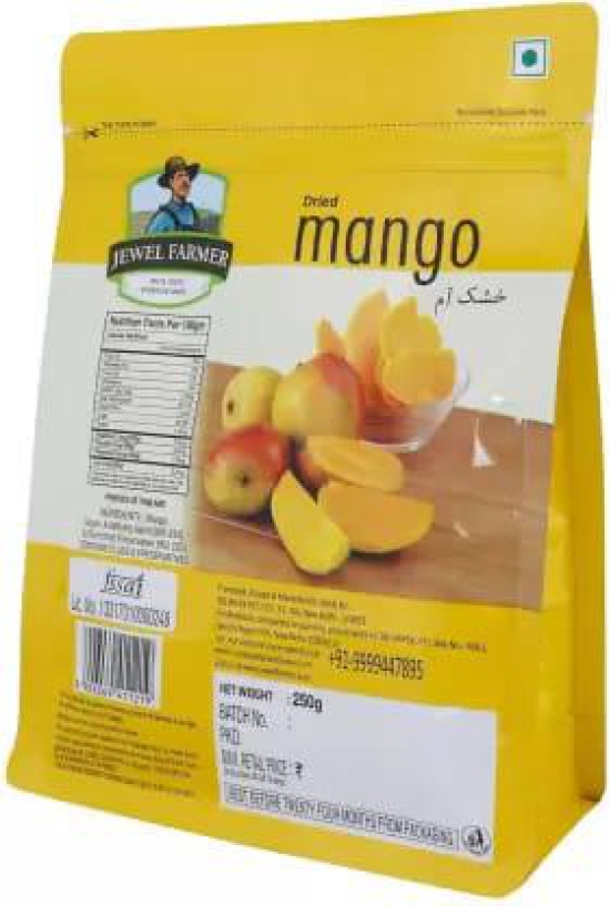 Jewel Farmer Dried Mango Ready to Eat Dehydrated, Unsweetened & Unsulfured (250 g)