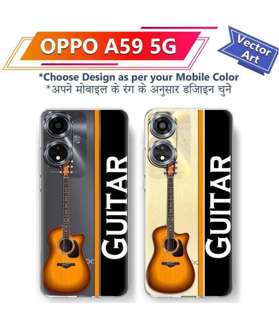 Fashionury Multicolor Printed Back Cover Silicon Compatible For Oppo A59 5G ( Pack of 1 )