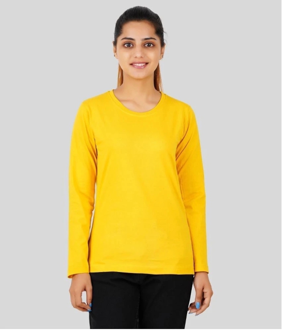 ferocious - Yellow Cotton Regular Fit Womens T-Shirt ( Pack of 1 ) - None