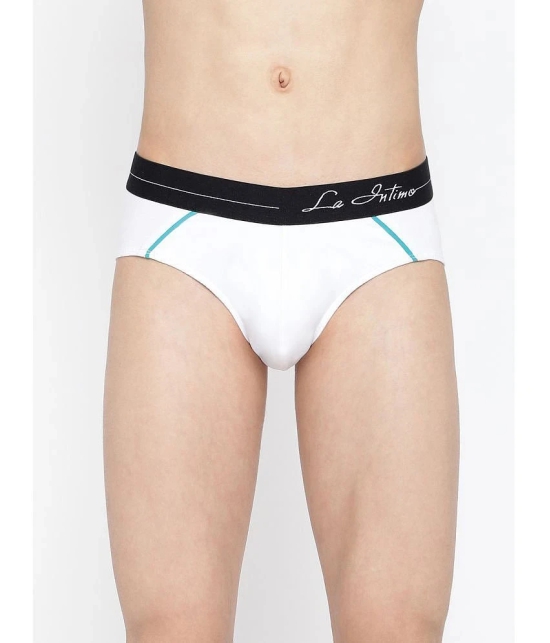 La Intimo White Cotton Mens Briefs ( Pack of 1 ) - None