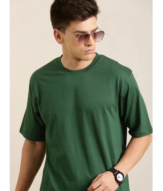 Difference of Opinion - Green 100% Cotton Oversized Fit Mens T-Shirt ( Pack of 1 ) - None