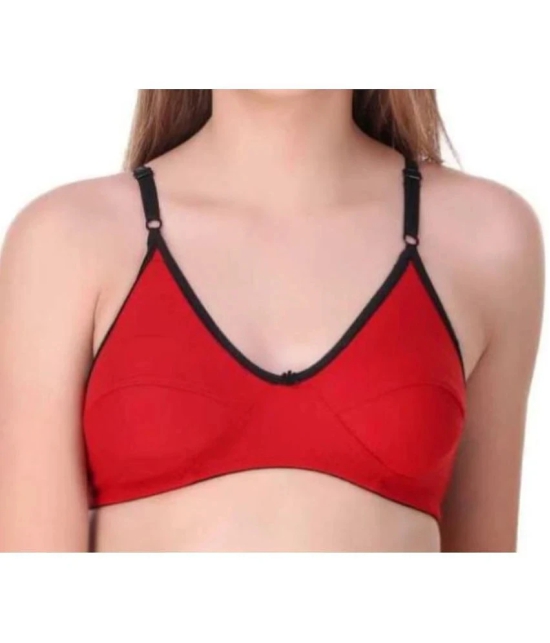 Kiran Enterprises - Multicolor Cotton Blend Non Padded Womens T-Shirt Bra ( Pack of 3 ) - None