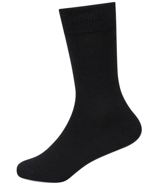 Bonjour - Cotton Blend Black Boys School Socks ( Pack of 5 ) - 12-13Years