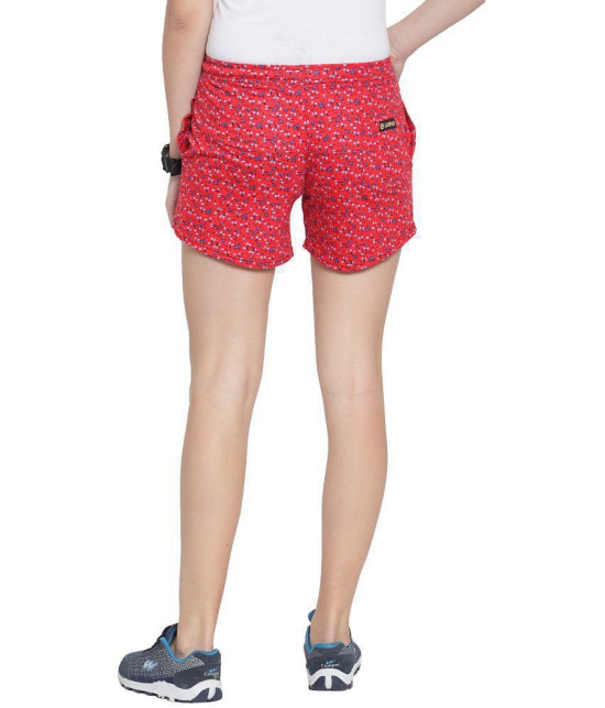 Uzarus Cotton Hot Pants - Red - None