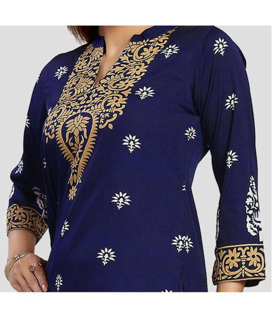 Meher Impex - Blue Crepe Women''s Tunic ( Pack of 1 ) - None