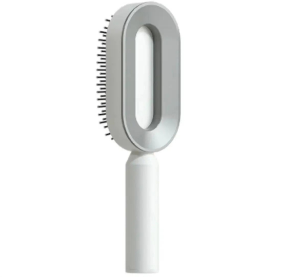 Self Cleaning Hair Brush-White