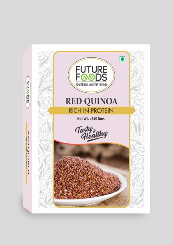 Future Foods Red Quinoa | Whole Grain | Sweet Nutty Flavour | Superfoods Millet | Rich in Protein | Gluten Free | Good Source of Antioxidants | High Fiber | 450g