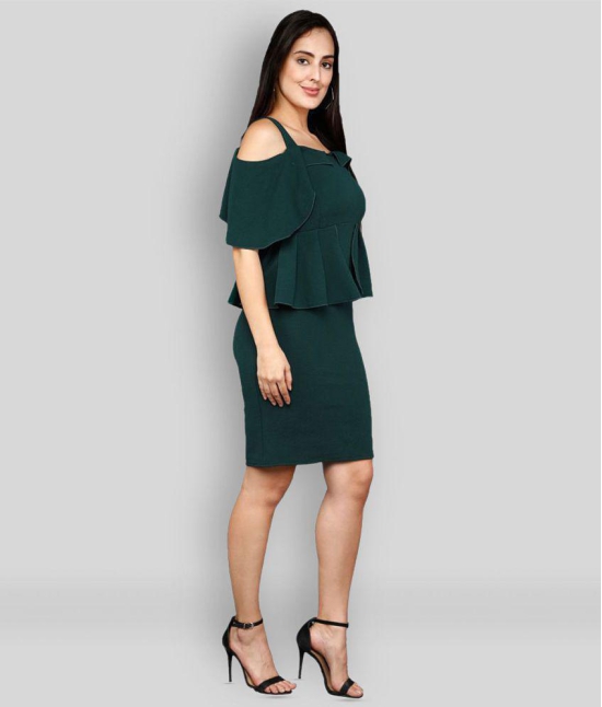 Addyvero - Green Cotton Lycra Womens Bodycon Dress ( Pack of 1 ) - S