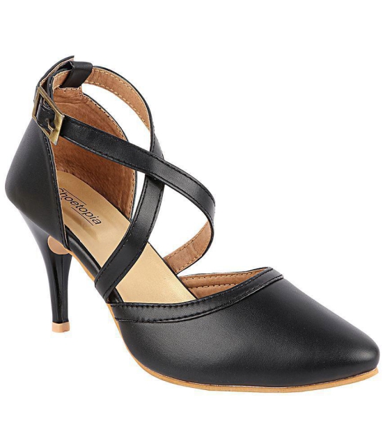 Shoetopia - Black Women''s Sandal Heels - None