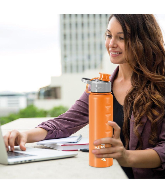 Milton Gripper 1000 Stainless Steel Water Bottle, 920 ml, Orange - Orange