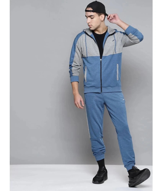 Alcis - Blue Cotton Regular Fit Solid Mens Sports Tracksuit ( Pack of 1 ) - None