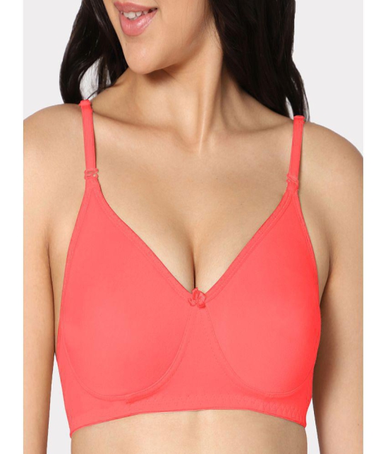 IN CARE LINGERIE - Red Cotton Lightly Padded Women's T-Shirt Bra ( Pack of 1 ) - None