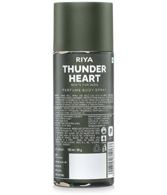 Riya Thunder Heart & Born Rich Deodorant Spray & Perfume For Men 300 ( Pack of 2 )