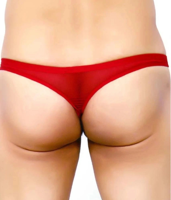 La Intimo Polyester Mens Thongs ( Red ) - 70 - 75 Cms