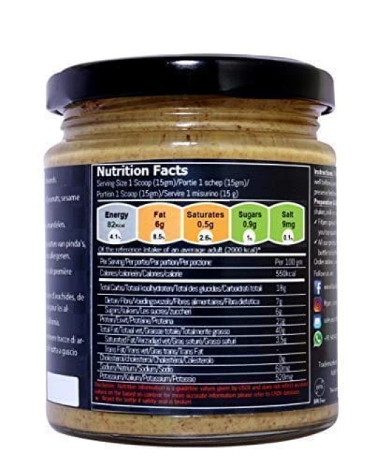 FITJARS California Almond Butter (Badam )Unsweetned & Unsalted -200 gm