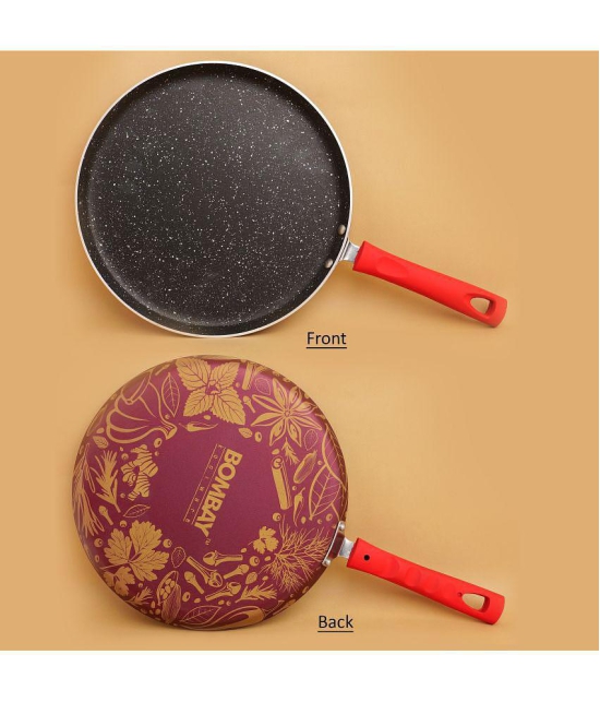 Bombay Kookware - Dosa Tawa Red Aluminium Non-Stick Fry Pan ml ( Pack of 1 )