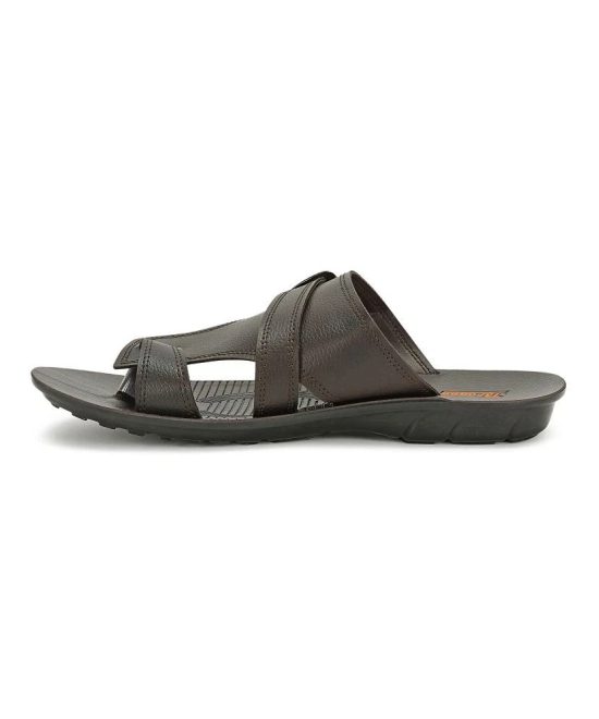 Paragon Brown Mens Leather Slipper - None