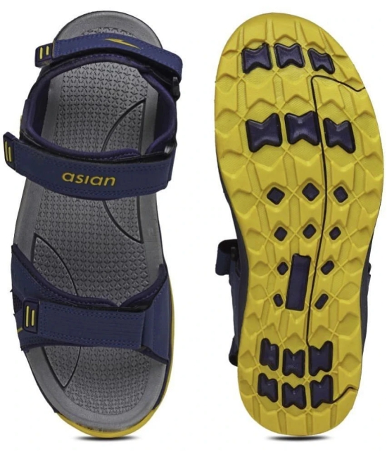 ASIAN - Navy Mens Floater Sandals - None