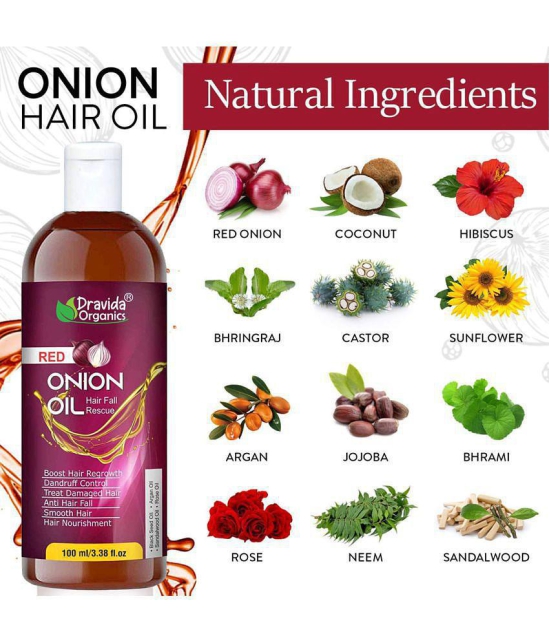 Dravida Organics Onion Hair Oil Hair Fall Treatment 100 mL